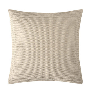 Cloud Waffle Flax Beige Square Pillow - 400000752334