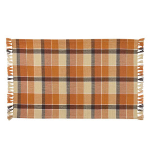 Rustic Fall Porch Placemats - Plaid Set of 6 - 762242086845