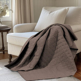 Cloud Waffle Throw - Cocoa - 400000752457