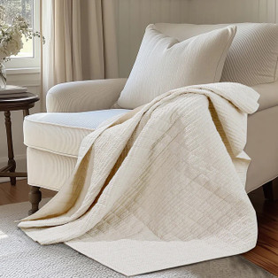 Cloud Waffle Throw - Undyed Ivory - 400000752488
