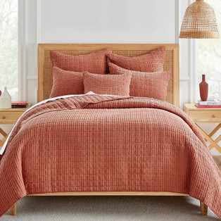 Mills Waffle Adobe Quilt Set - With Shams -
