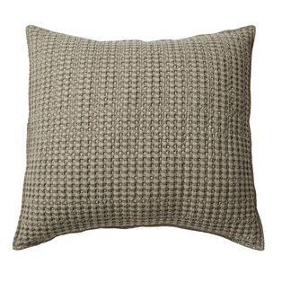 Mills Waffle Taupe Square Pillow - 400000752938