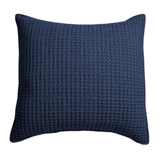 Mills Waffle Navy Square Pillow - 400000752983