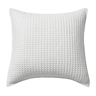 Mills Waffle Bright White Square Pillow - 400000752990