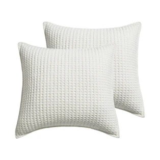 Mills Waffle Cream Euro Sham - Set of 2 - 400000753157