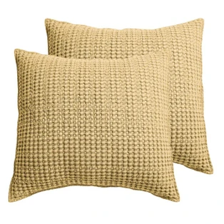Mills Waffle Ochre Euro Sham - Set of 2 - 400000753218