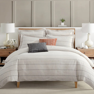 Leo Stripe Black Duvet Set - With Shams -
