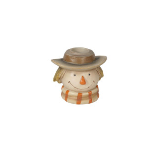 Scarecrow Head Candle Holder - Taper 3x2.5 - 400000763569