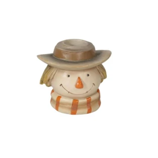 Scarecrow Head Candle Holder - Taper 3x2.5 - 400000763569