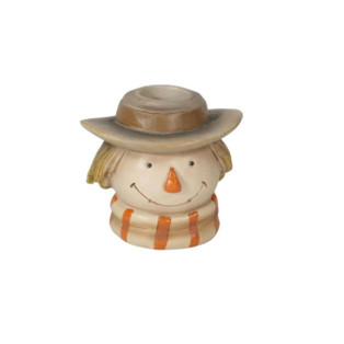 Scarecrow Head Candle Holder - Taper 3x2.5 - 400000763569