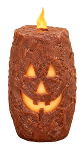 Jack O Lantern Timer Candle - Flame Light LED 3x6 - 400000763514