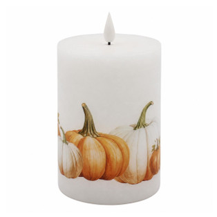 Pumpkins Timer Candle - LED Pillar 3.5x5 - 400000763903