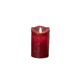 Red Timer Candle - 5" Pillar Moving Flame - 400000691435