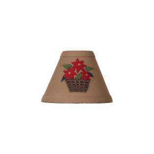 Poinsettia Basket Lamp Shade - 6" - 648558036586