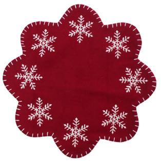 Snowflake Candle Mat - 15x15 - 648558036647