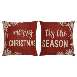 Merry Christmas Pillow Covers - Set of 2 16x16 - 840233932200
