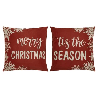 Merry Christmas Pillow Covers - Set of 2 16x16 - 840233932200