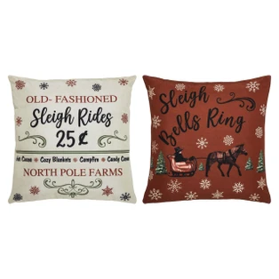 Sleigh Ride Pillow Covers - Set of 2 20x20 - 840233932316