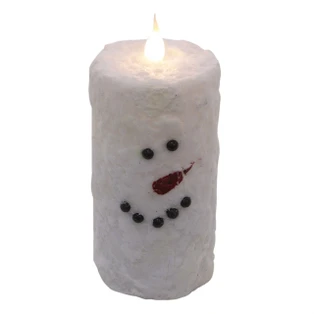 Snowman Sam Timer Candle - 2x4 Votive Pillar - 840346165649