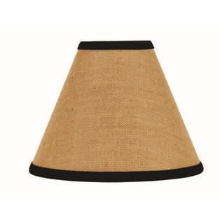 Burlap Stripe Lamp Shade - Black 14" - 643934368077