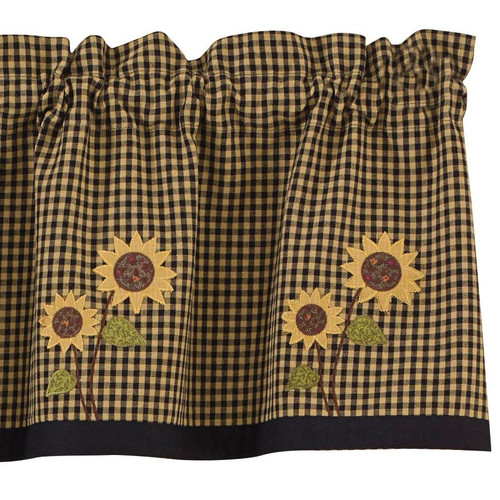 Park Designs Sunflower Check Valance