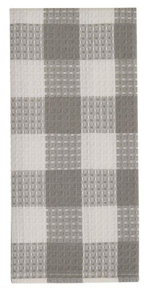 Wicklow Check 3 Dishtowel-1 Dishcloth Set - Black