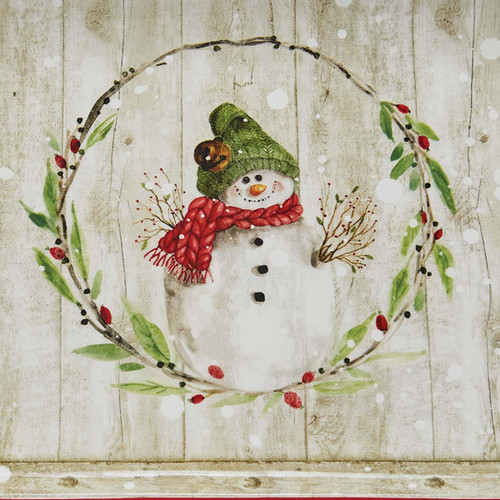 Winter Snowman Christmas Kitchen Mats Xmas Farm Barn Holly Wreath