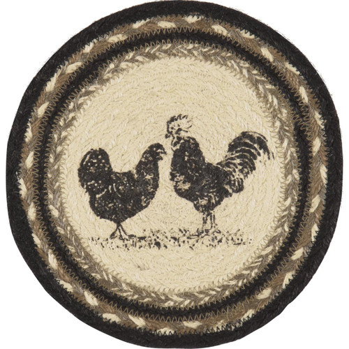 VHC Brands - 20 x 30 Oval Braided Rug - Sawyer Mill Poultry Print