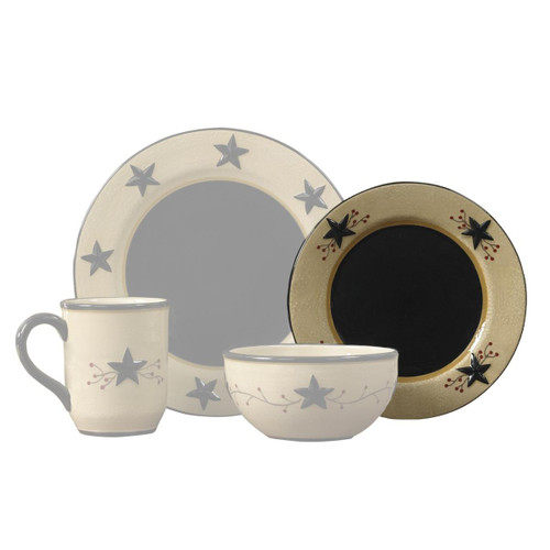 Park Designs 3-Piece Star Vine Canister Set, Cream/Black