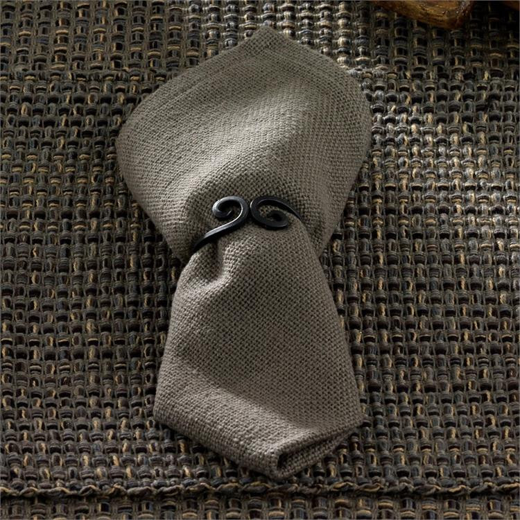 Primitive Tweed Napkins - Charcoal Set of 6