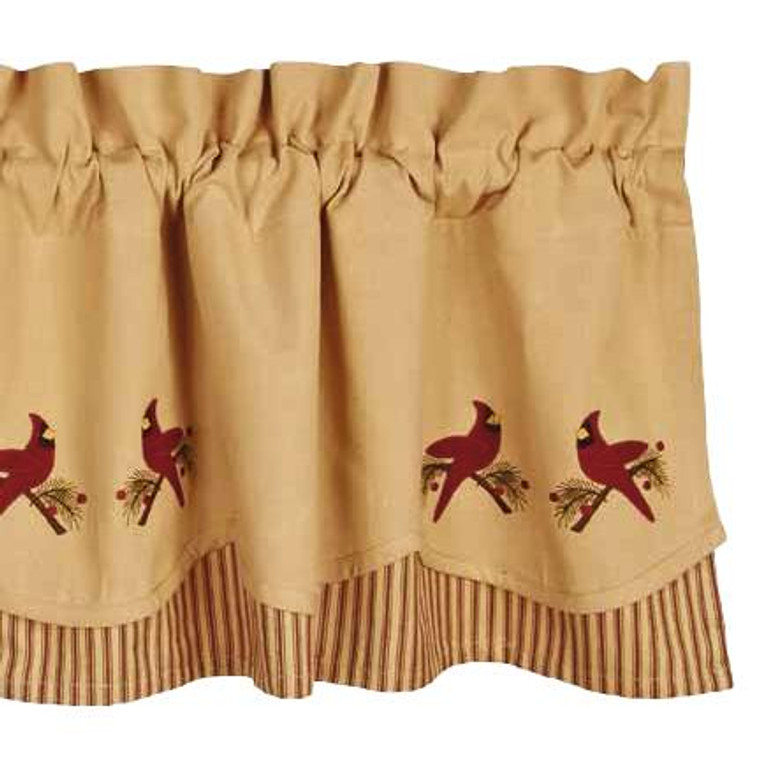 Ticking Cardinal Valance - Fairfield 72x15.5 - 640970734392