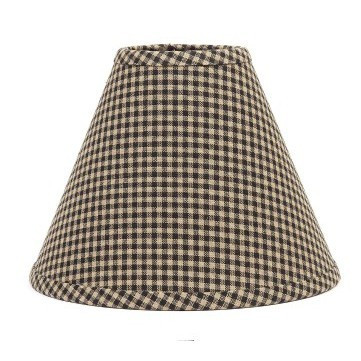Newbury Gingham Lamp Shades - Black