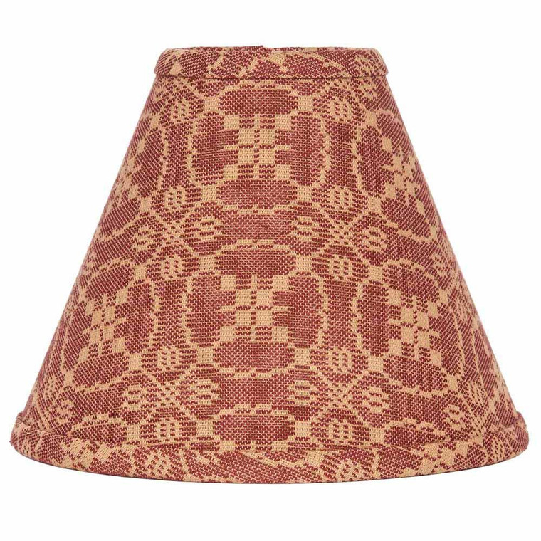Marshfield Jacquard Lamp Shades - Barn Red