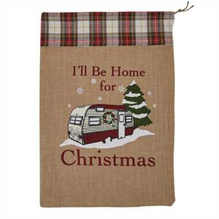 I'll Be Home Printed Santa Sack - 20x30 - 762242429086