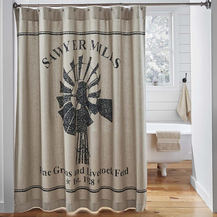 Sawyer Mill Shower Curtain - Windmill - 840528162527