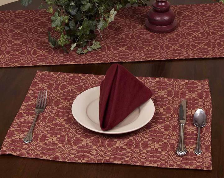 Marshfield Jacquard Barn Red Kitchen & Dining Collection