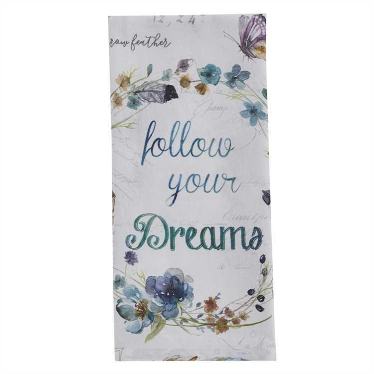 Follow Your Dreams Decorative Dishtowels - Set of 2