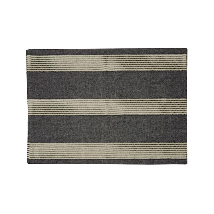 Graphite Stripe Placemats - Set of 6