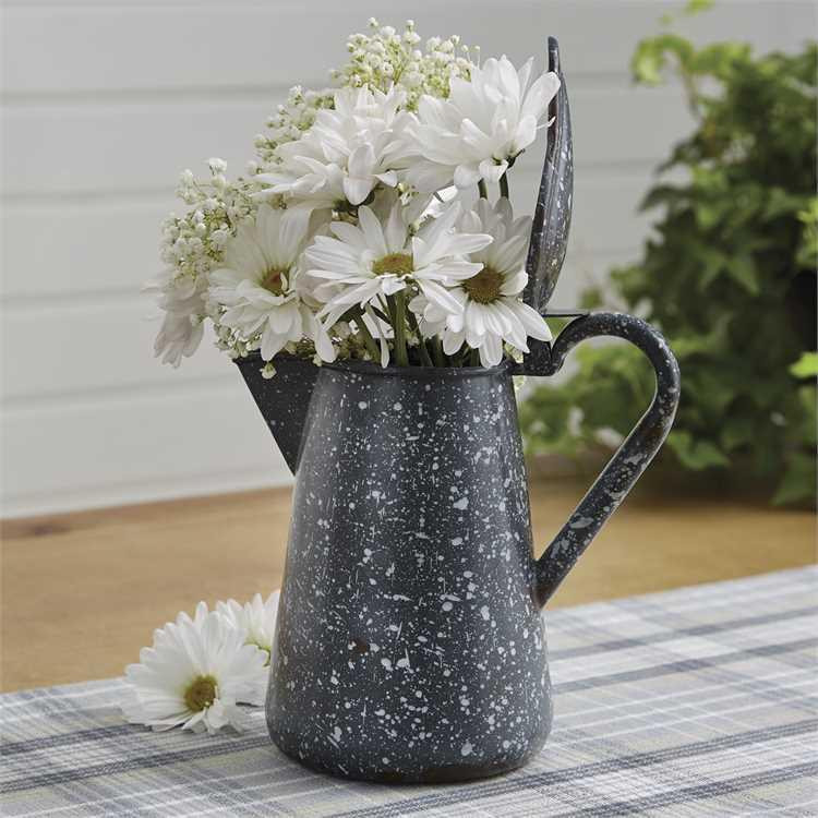 Granite Enamelware Gray - Pitcher with Lid - Country Village Shoppe