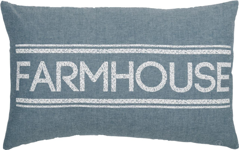 Sawyer Mill Blue Farmhouse Pillow - 14x22 - 840528180309