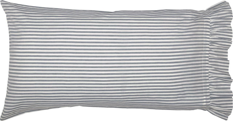 Sawyer Mill Blue Ticking Stripe Pillowcases - King Set of 2 - 840528183959