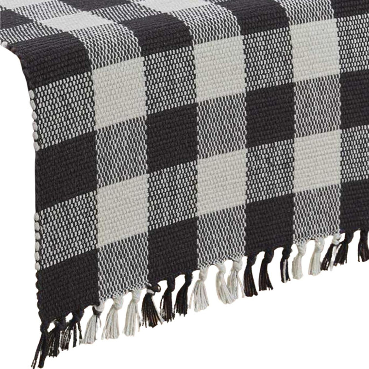 Wicklow Check Table Runners - Black & Cream