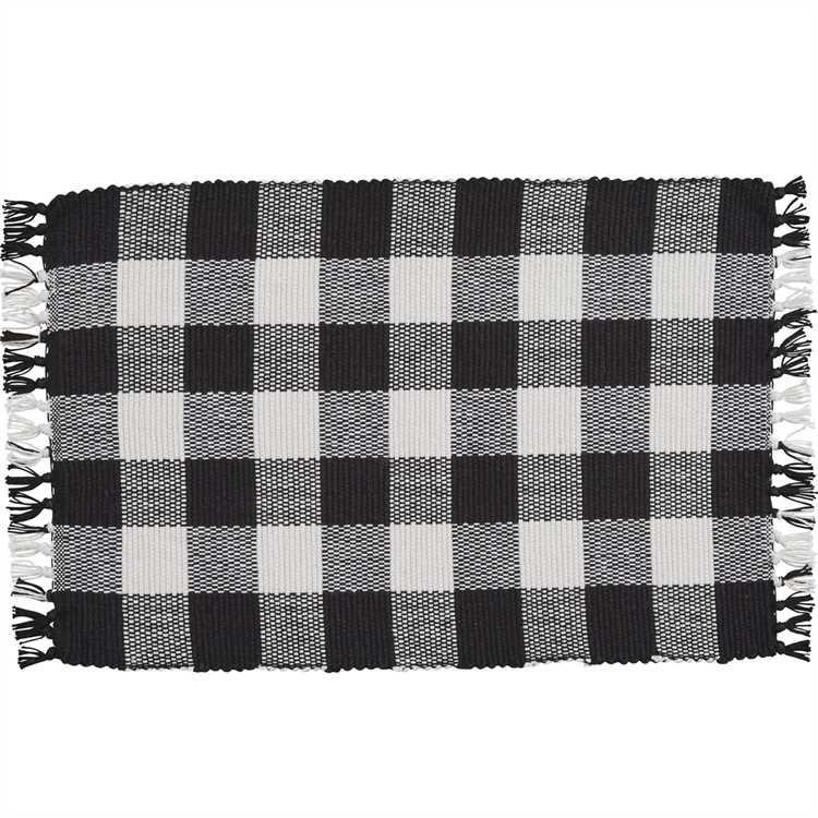 Wicklow Check Black & Cream Placemats - Set of 6