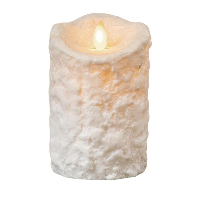 Snowy White Timer Candle - 3x5 Pillar - 400000589602