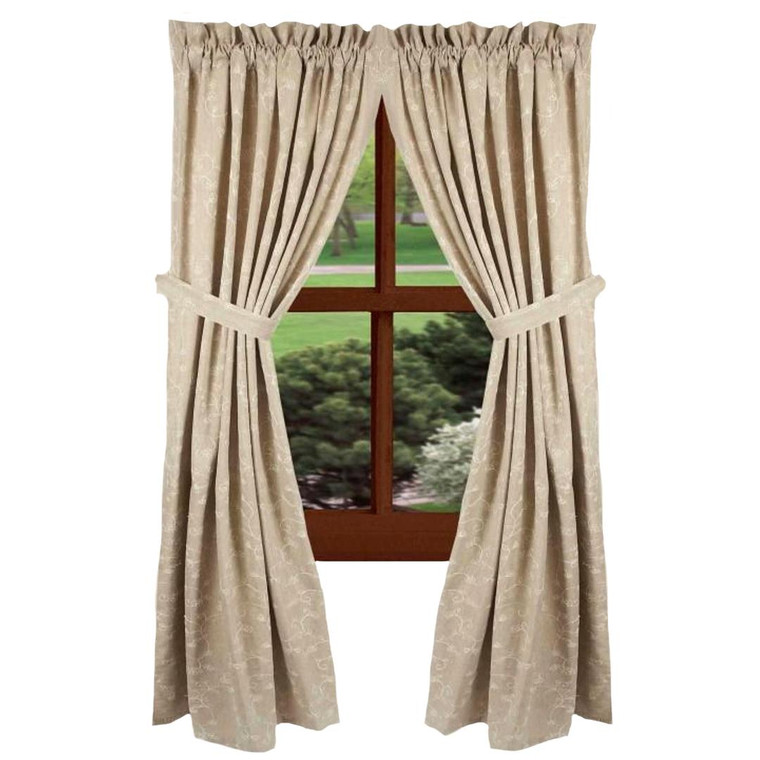 Candlewicking Panels - Taupe 72x63 - 643934369418