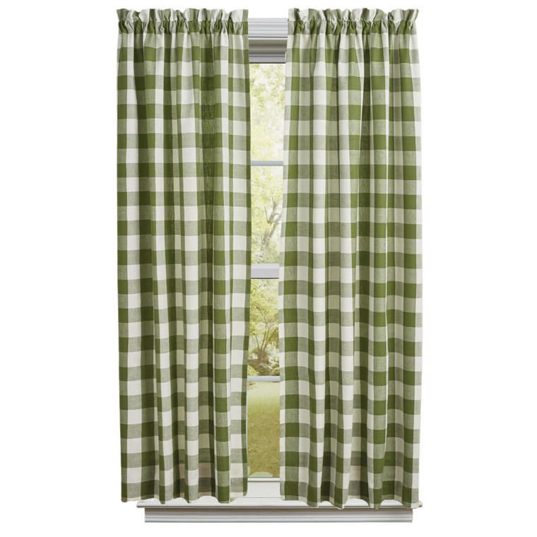 Wicklow Check Sage Panels - 72x63
