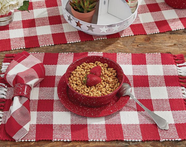 Wicklow Check Red & Cream Kitchen & Dining Collection