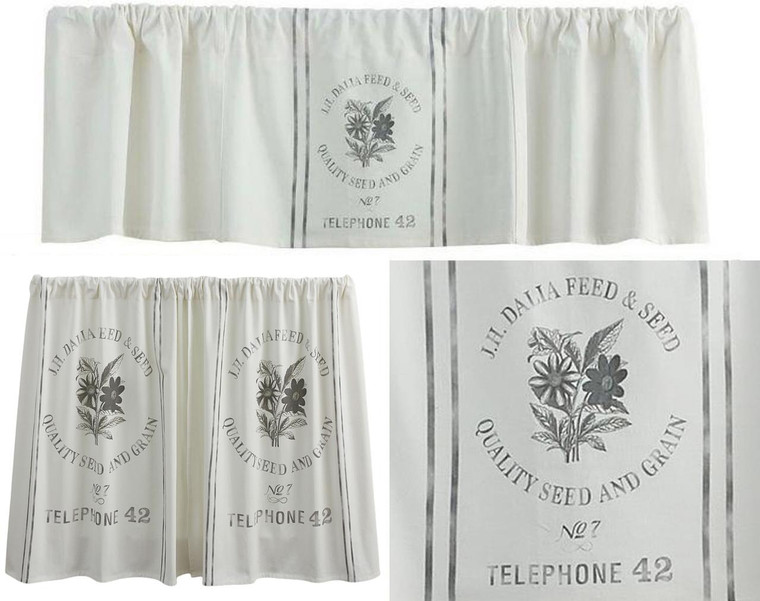 Seed Sack Curtain Collection
