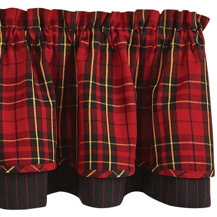 Sportsman Plaid Valance - Lined Layered 72x16 - 762242016101