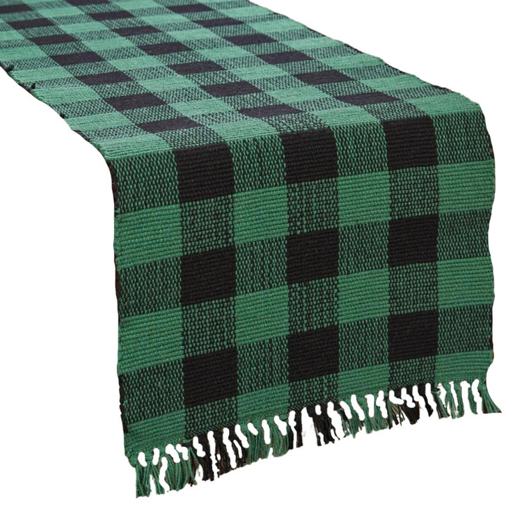 Wicklow Check Forest Table Runner - 13x54